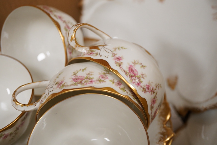 Mixed dinnerwares, to include Limoges dessert set and Johnson Brothers part dinner service (2 boxes)